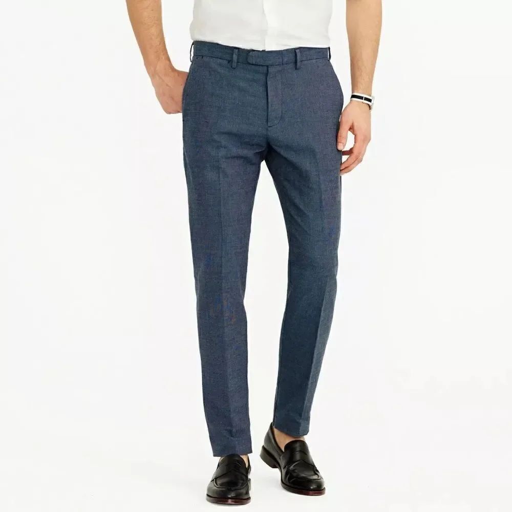 J Crew Bowery Classic Cotton / Linen Pants NWT